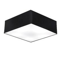 Plafon Para Banheiro Quadrado SB-3051 Cúpula Cor Preto