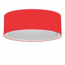 Plafon Para Corredor Cilíndrico SC-3037 Cúpula Cor Vermelho