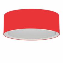 Plafon Para Corredor Cilíndrico SC-3038 Cúpula Cor Vermelho