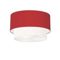 Plafon Para Dormitório Cilíndrico SD-3045 Cúpula Cor Bordo Branco