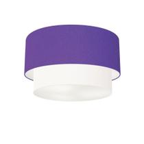 Plafon Para Dormitório Cilíndrico SD-3045 Cúpula Cor Roxo Branco