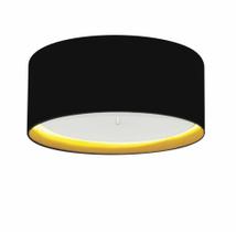 Plafon Para Dormitório Cilíndrico SD-3161 Cúpula Cor Preto Amarelo