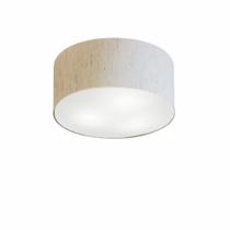 Plafon Para Home Cilíndrico SH-3010 Cúpula Cor Linho Bege Plafon Para Home Cilíndrico SH-3010 Cúpula Cor Linho Bege