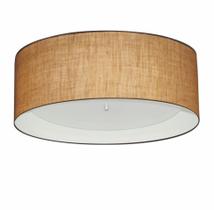 Plafon Para Quarto Cilíndrico SQ-3008 Cúpula Cor Palha Branco