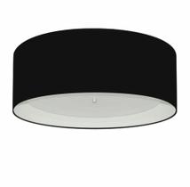 Plafon Para Quarto Cilíndrico SQ-3008 Cúpula Cor Preto Branco