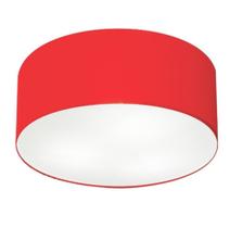 Plafon Para Quarto Cilíndrico SQ-3013 Cúpula Cor Vermelho