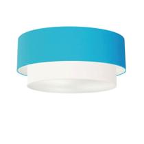 Plafon Para Quarto Cilíndrico SQ-3021 Cúpula Cor Azul Turquesa Branco