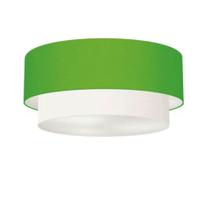 Plafon Para Quarto Cilíndrico SQ-3021 Cúpula Cor Verde Limão Branco