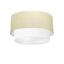 Plafon Para Quarto Cilíndrico SQ-3045 Cúpula Cor Algodão Crú Branco