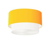 Plafon Para Quarto Cilíndrico SQ-3045 Cúpula Cor Laranja Branco