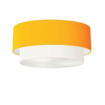 Plafon Para Quarto Cilíndrico SQ-3063 Cúpula Cor Laranja Branco