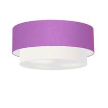 Plafon Para Quarto Cilíndrico SQ-3064 Cúpula Cor Lilás Branco Plafon Para Quarto Cilíndrico SQ-3064 Cúpula Cor Lilás Branco