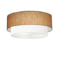 Plafon Para Quarto Cilíndrico SQ-3064 Cúpula Cor Palha Branco