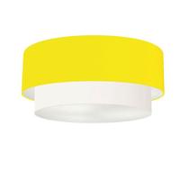 Plafon Para Quarto Cilíndrico SQ-3065 Cúpula Cor Amarelo Branco