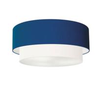 Plafon Para Quarto Cilíndrico SQ-3065 Cúpula Cor Azul Marinho Branco