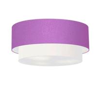 Plafon Para Quarto Cilíndrico SQ-3065 Cúpula Cor Lilás Branco Plafon Para Quarto Cilíndrico SQ-3065 Cúpula Cor Lilás Branco