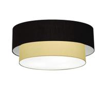 Plafon Para Quarto Cilíndrico SQ-3065 Cúpula Cor Preto Palha