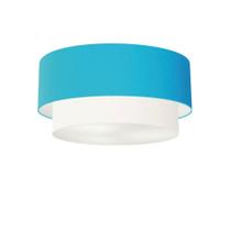 Plafon Para Sala Cilíndrico SL-3062 Cúpula Cor Azul Turquesa Branco