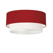 Plafon Para Sala Cilíndrico SL-3065 Cúpula Cor Bordo Branco