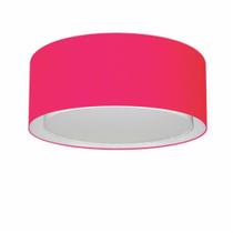 Plafon Para Sala de Estar Cilíndrico SE-3036 Cúpula Cor Rosa Pink