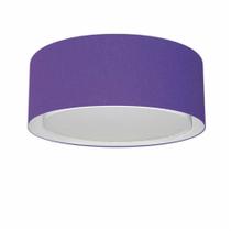 Plafon Para Sala de Estar Cilíndrico SE-3036 Cúpula Cor Roxo