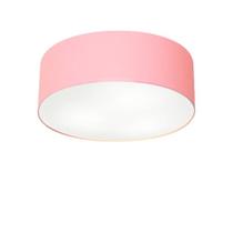 Plafon Para Sala de Estar Cilíndrico SE-3046 Cúpula Cor Rosa Bebê