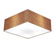 Plafon Para Sala de Estar Quadrado SE-3002 Cúpula Cor Palha