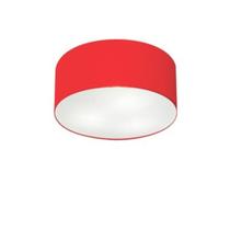 Plafon Para Sala de Jantar Cilíndrico SJ-3010 Cúpula Cor Vermelho