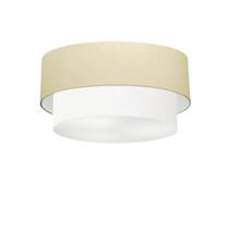 Plafon Para Sala de Jantar Cilíndrico SJ-3062 Cúpula Cor Algodão Crú Branco