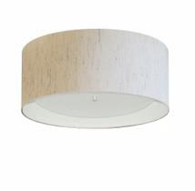 Plafon Para Sala de Jantar Cilíndrico SJ-3161 Cúpula Cor Linho Bege Branco