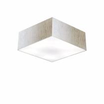 Plafon Para Sala de Jantar Quadrado SJ-3001 Cúpula Cor Linho Bege