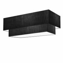 Plafon Para Sala Retangular SL-3044 Cúpula Cor Preto