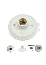 Plafon plástico com soquete de porcelana e-27 branco - embalagem com 50 unidades Plafon plástico com soquete de porcelana e-27 branco - embalagem com 50 unidades