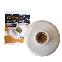Plafon Plástico Foxlux Soquete E-27 Bocal De Porcelana 5 Un