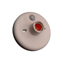 Plafon Pp Bocal Porcelana Branco Redondo C/Sensor