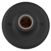 Plafon Pratik Soquete de Porcelana Preto