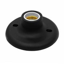 Plafon Preto com Soquete de Porcelana - 02080009-02 - TASCHIBRA