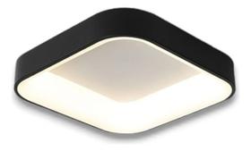 Plafon Preto Quadrado Led Luminária Sala Quarto One Square