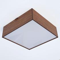 Plafon quadrado 50cm moderno rustico 4 lâmpadas