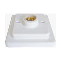 Plafon Quadrado Bocal Porcelana E-27 Branco - OPL
