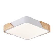 Plafon Quadrado Branco com Detalhe Estilo Madeira 30cm Led 20W 3 em 1 Bivolt Plafon Quadrado Branco com Detalhe Estilo Madeira 30cm Led 20W 3 em 1 Bivolt