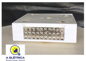 plafon quadrado de 30cm em acrilico branco com cristais plafon quadrado de 30cm em acrilico branco com cristais