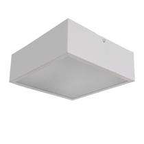 Plafon quadrado de aluminio branco 20cm