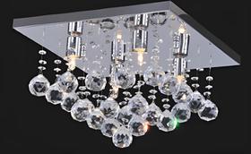 Plafon Quadrado De Cristal 4 Lamp. G9 - My 93128s Hevvy