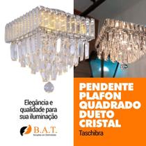 Plafon quadrado dueto 300 cristal