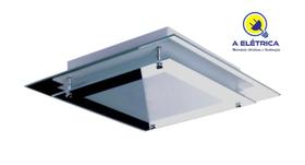 plafon quadrado espelhado com led integrado 17W 6500K - vertical