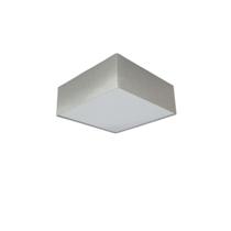 Plafon Quadrado Md-3000 Cúpula em Tecido 25x25cm Rústico Cinza - Bivolt