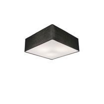 Plafon Quadrado Md-3000 Cúpula em Tecido 25x25x12cm Preto - Bivolt