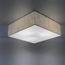 Plafon Quadrado Md-3002 Cúpula em Tecido 50x50x15cm Rústico Cinza - Bivolt Plafon Quadrado Md-3002 Cúpula em Tecido 50x50x15cm Rústico Cinza - Bivolt