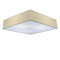 Plafon Quadrado Md-3052 Cúpula em Tecido 60x60x15cm Linho Bege - Bivolt Plafon Quadrado Md-3052 Cúpula em Tecido 60x60x15cm Linho Bege - Bivolt